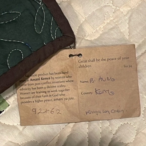This is a quilt purchased in Nairobi Kenya new tags. - Picture 4 of 6